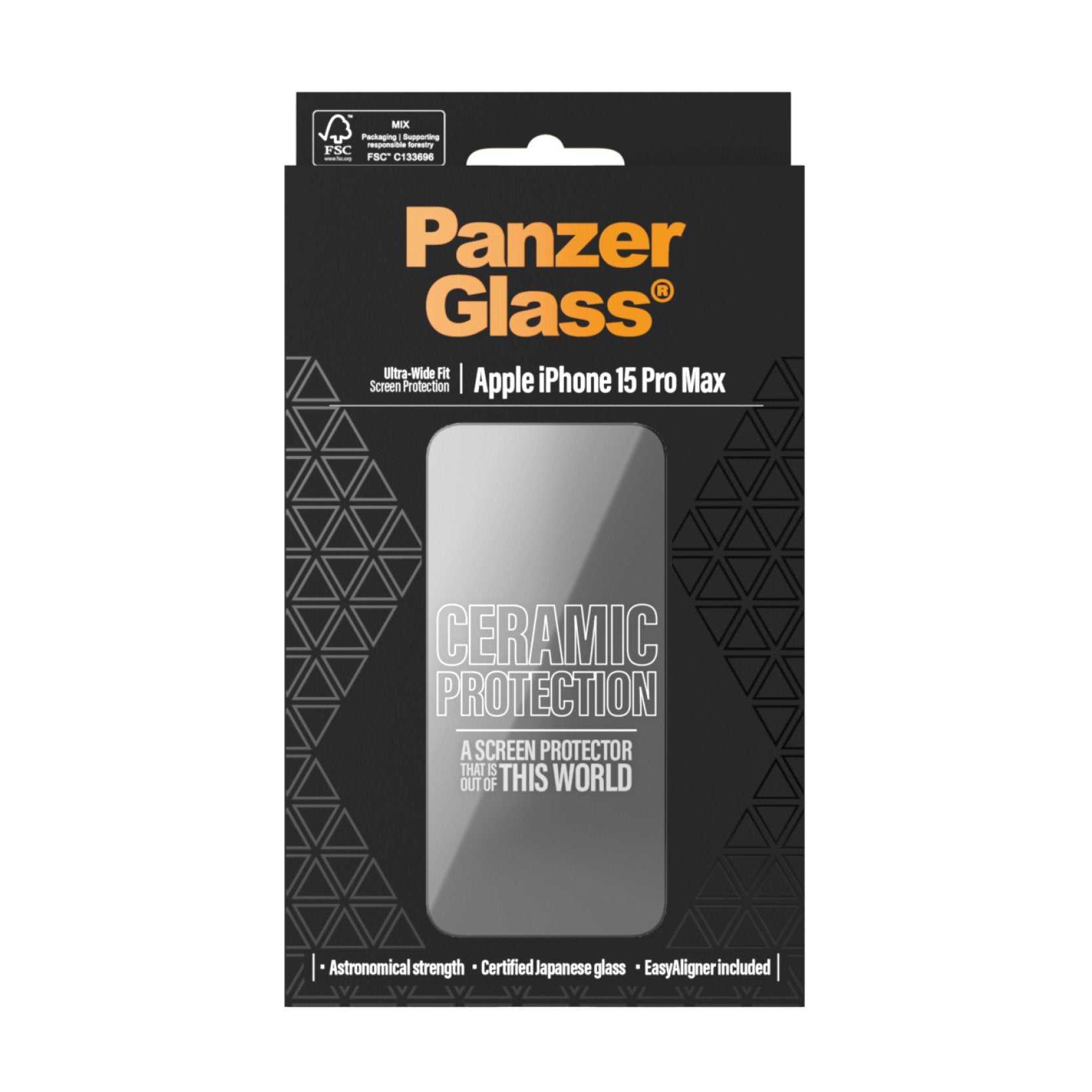 EAN 5711724028403 - PanzerGlass ® Ceramic Protection for iPhone 15 Pro Max | Ultra-Wide Fit w. EasyAligner Protector de panta imagen 3
