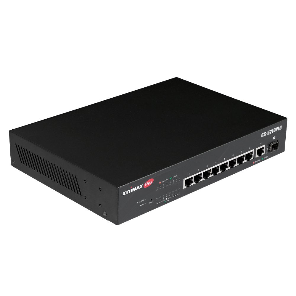 Switch Edimax Pro 10x Ge Gs-5210plg 10 Port Gigabit Poe+
