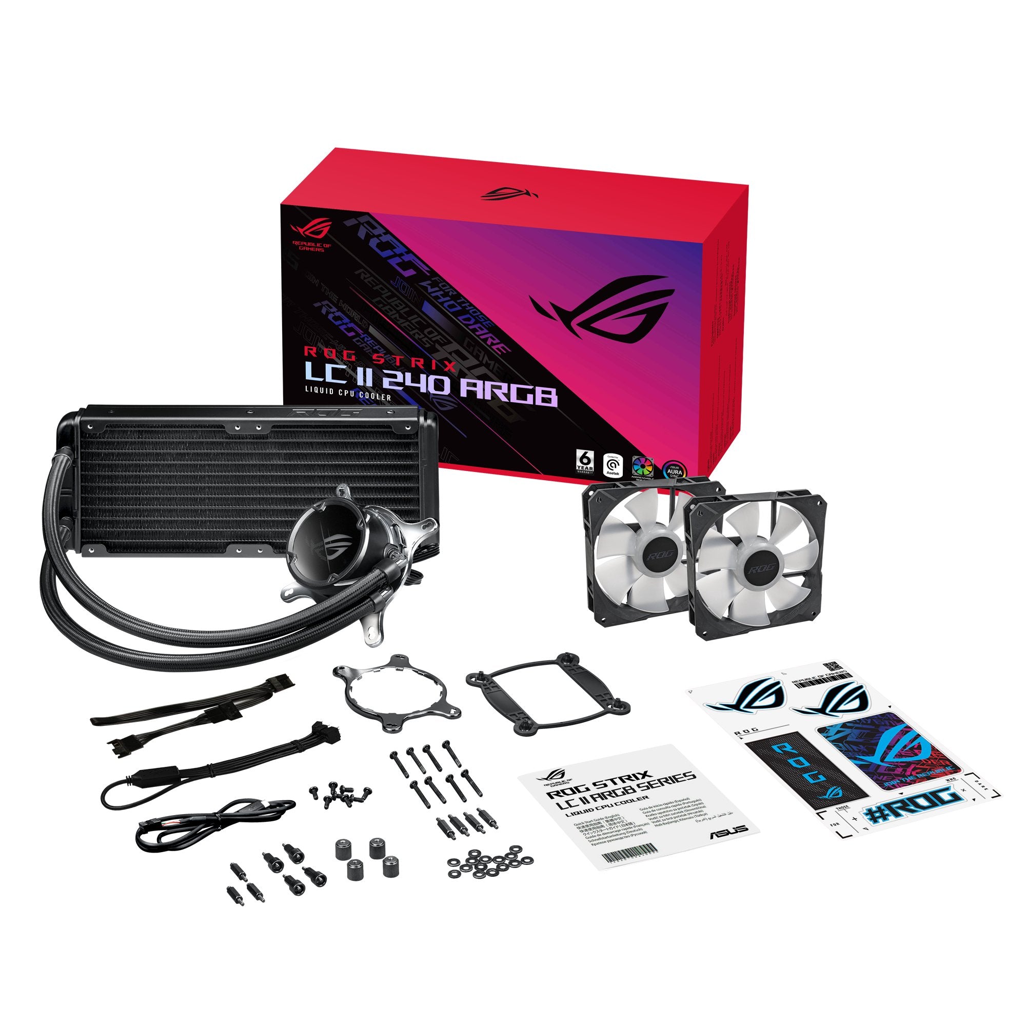 EAN 4711081145905 - ASUS ROG STRIX LC II 240 ARGB Procesador Sistema de refrigeración líquida todo en uno 12 cm Negro, Blanco imagen 5