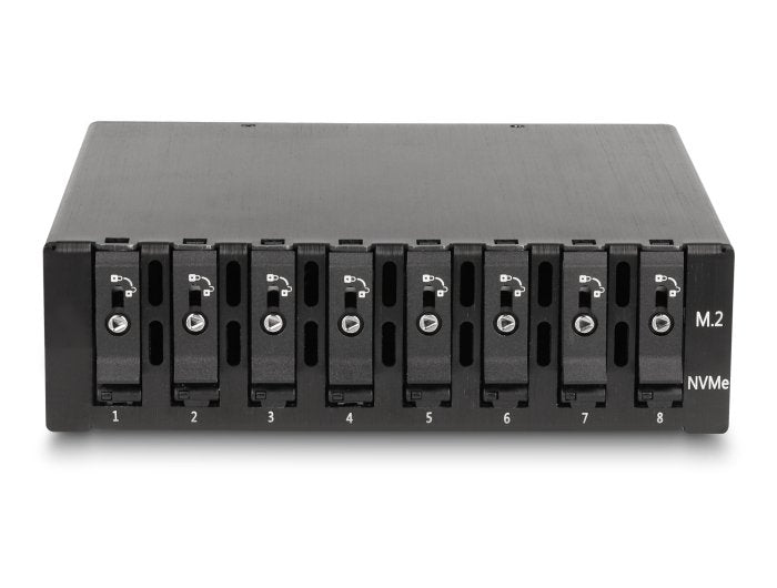 Delock 47129 Rack Móvil De 5.25" Para 8 X Ssd M.2 Nvme Con Conector Sas Sff-8654 Delgado