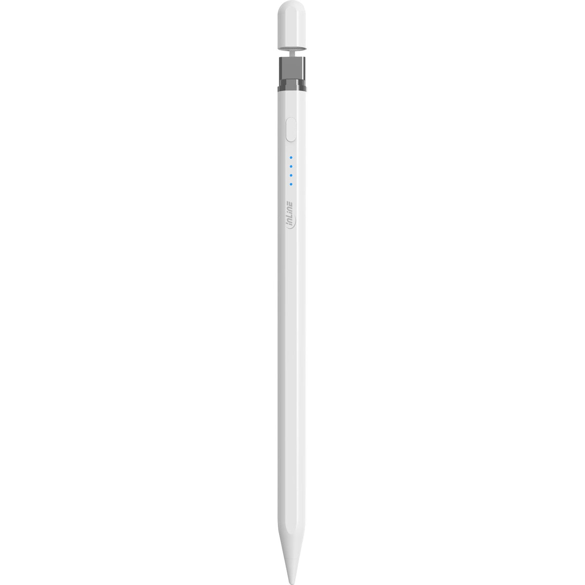 Inline Stylus - Tabletstift Para Apple Ipads - Con Batería - Usb-C - Blanco