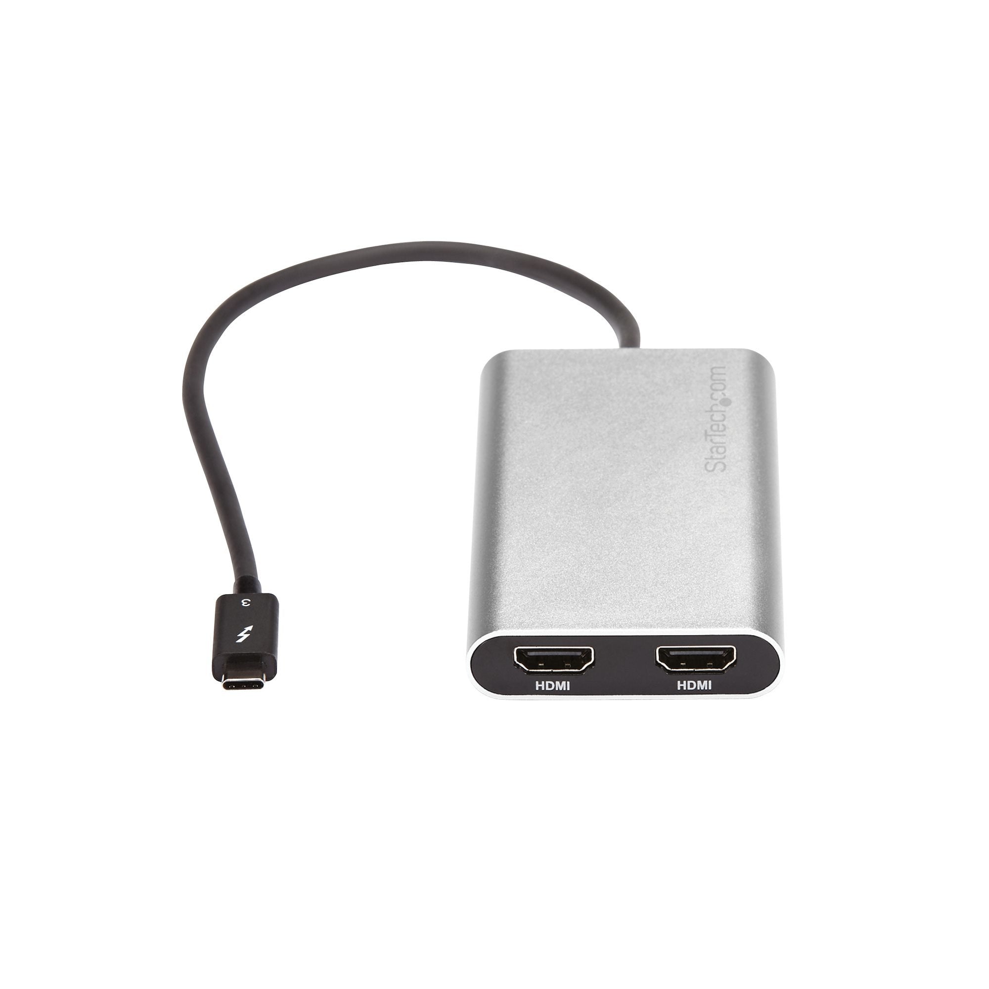 Startech.Com Adaptador Thunderbolt 3 A Dos Monitores Hdmi 2.0 - Certificado Para Thunderbolt 3 4k De 60hz - Adaptador Conversor De Vídeo Hdmi Para Dos Monitores - Compatible Con Mac Y Windows - Hdmi Para Dos Pantallas 4k
