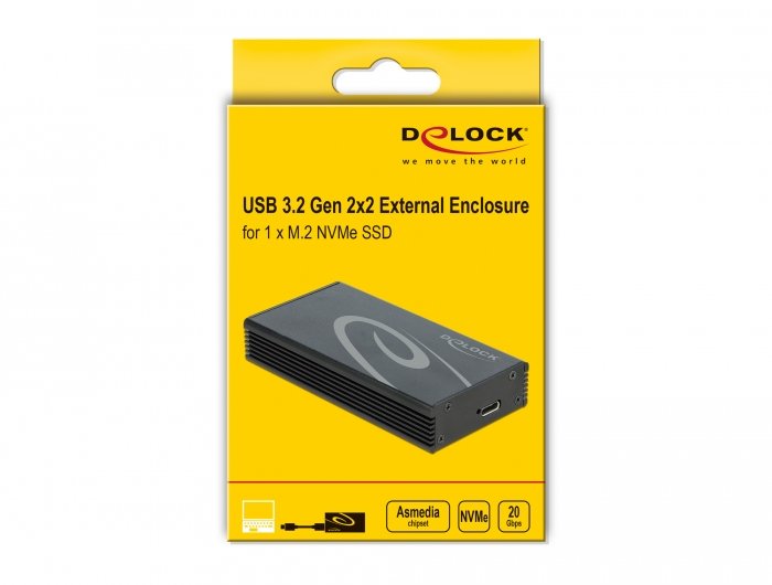Delock Caja Externa Ssd M.2 Nvme Pcie Superspeed Usb 20 Gbps