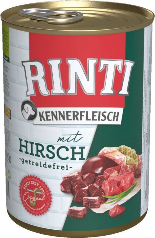 Rinti Kennerfleisch Deer - Comida Húmeda Para Perros - 400g