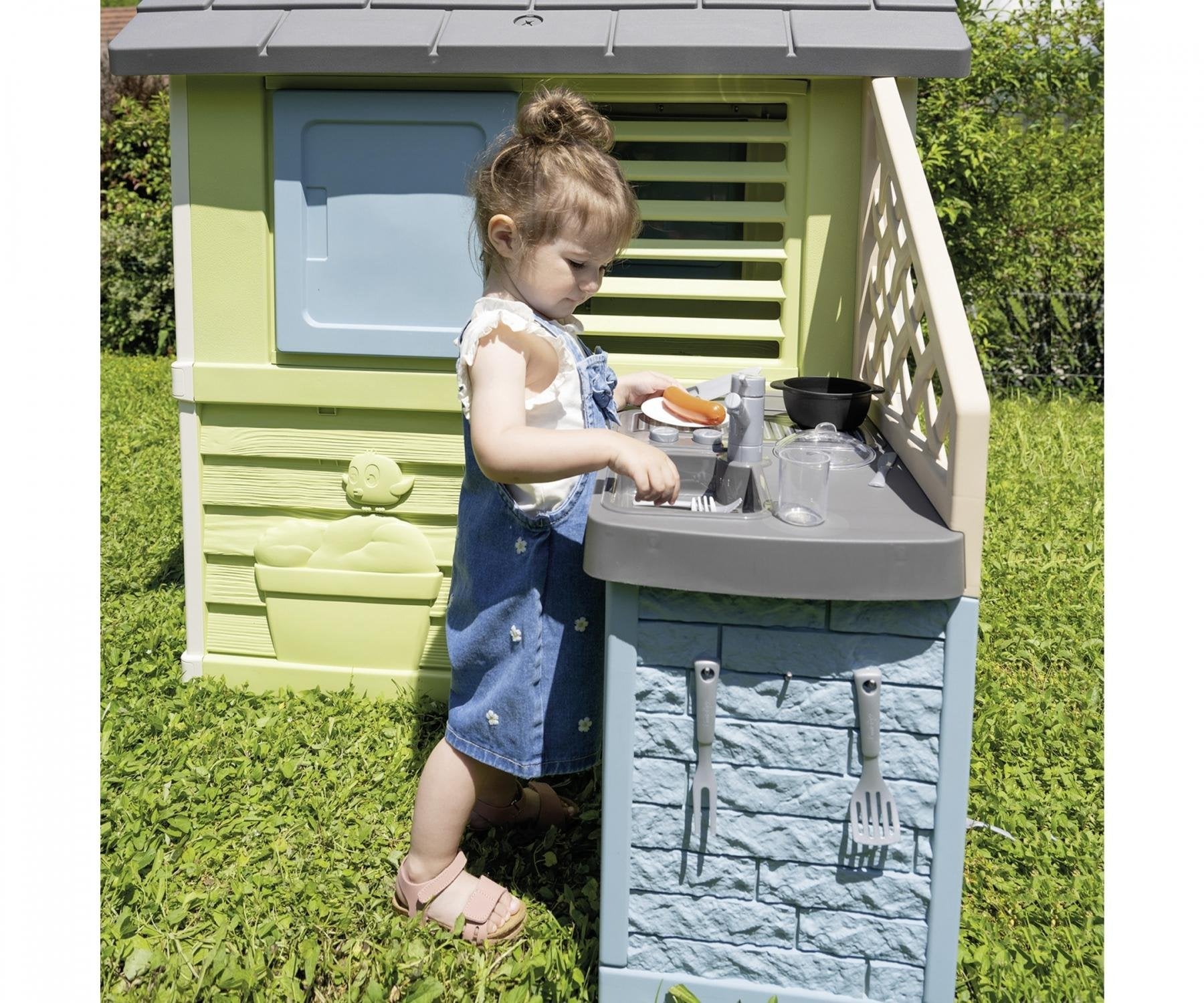 Smoby Life Spielhaus Bonita Con Cocina, Equipo De Juego De Jardín 7600810738