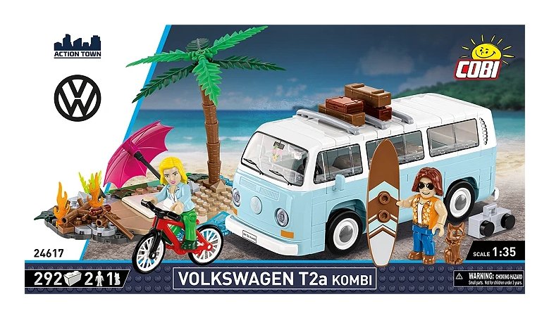 Cobi Volkswagen T2at2a Station Wagon, Escala De Juguetes De Construcción 1:35 Cobi-24617
