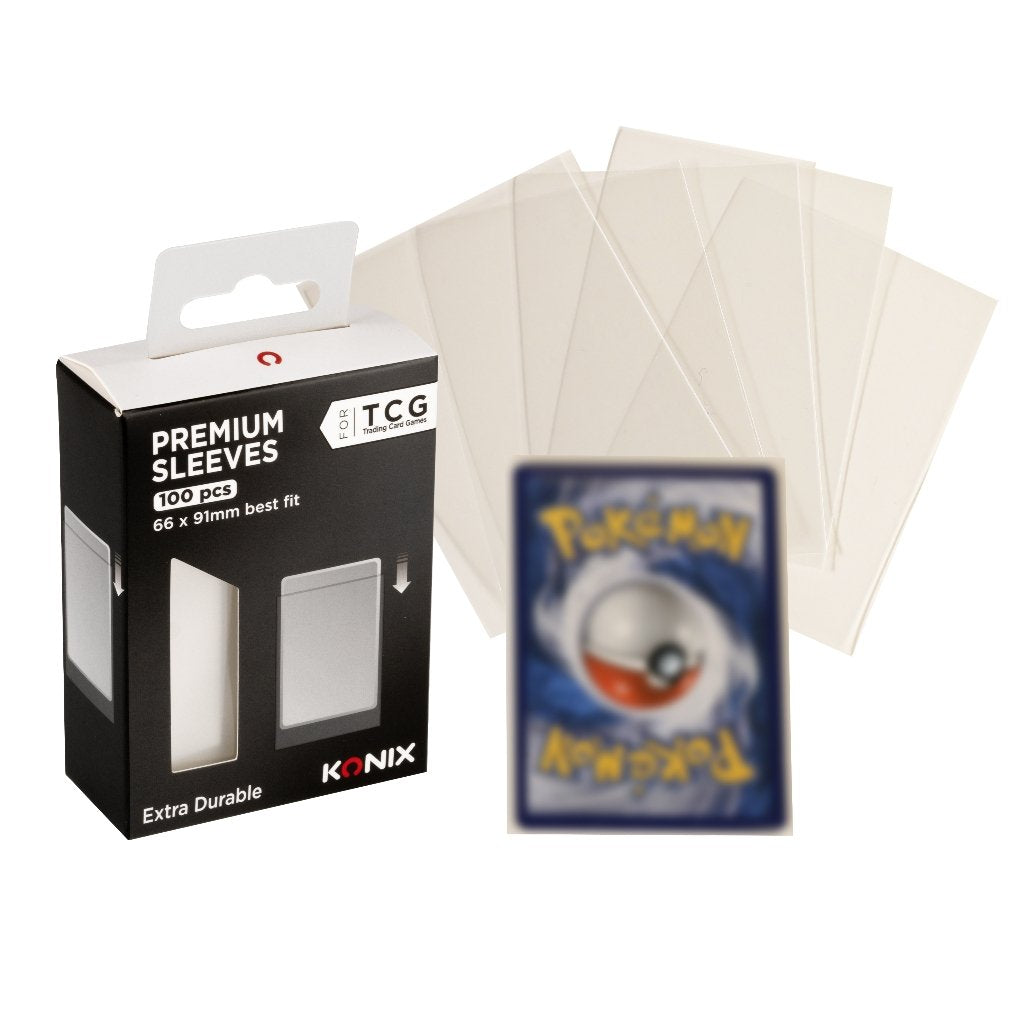 100 X Premium Sleeves 66x91 Mm Fundas Transparentes Para Tcg