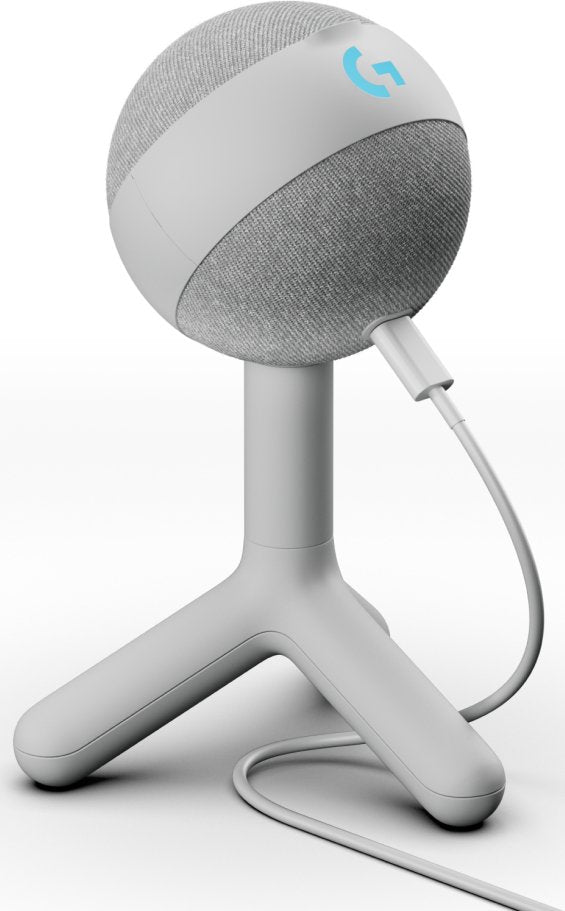Micrófono Logitech G Yeti Orb, Condensador Rgb Con Lightsync Para Gaming, Micrófono Usb Para Streaming, Cardioide, Plug And Play Usb Para Pc/Mac - Blanco