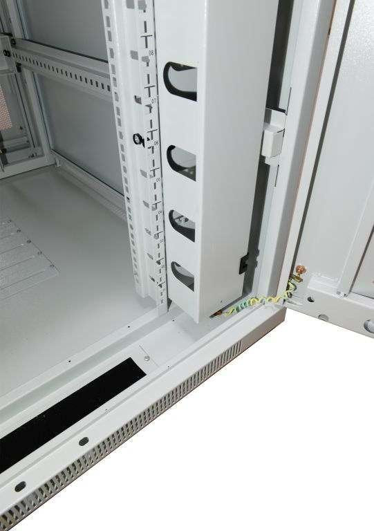 Allnet 19\"Schrank, 22he, B800/T1200mm, Perforierte Blechtüren, Lichtgris, Snb-Serie,
