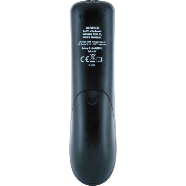 Schwaiger Ufb1000 533 Mando A Distancia Ir Inalámbrico Dvd/Blu-Ray, Tv, Sintonizador De Tv, Receptor De Televisión Botones