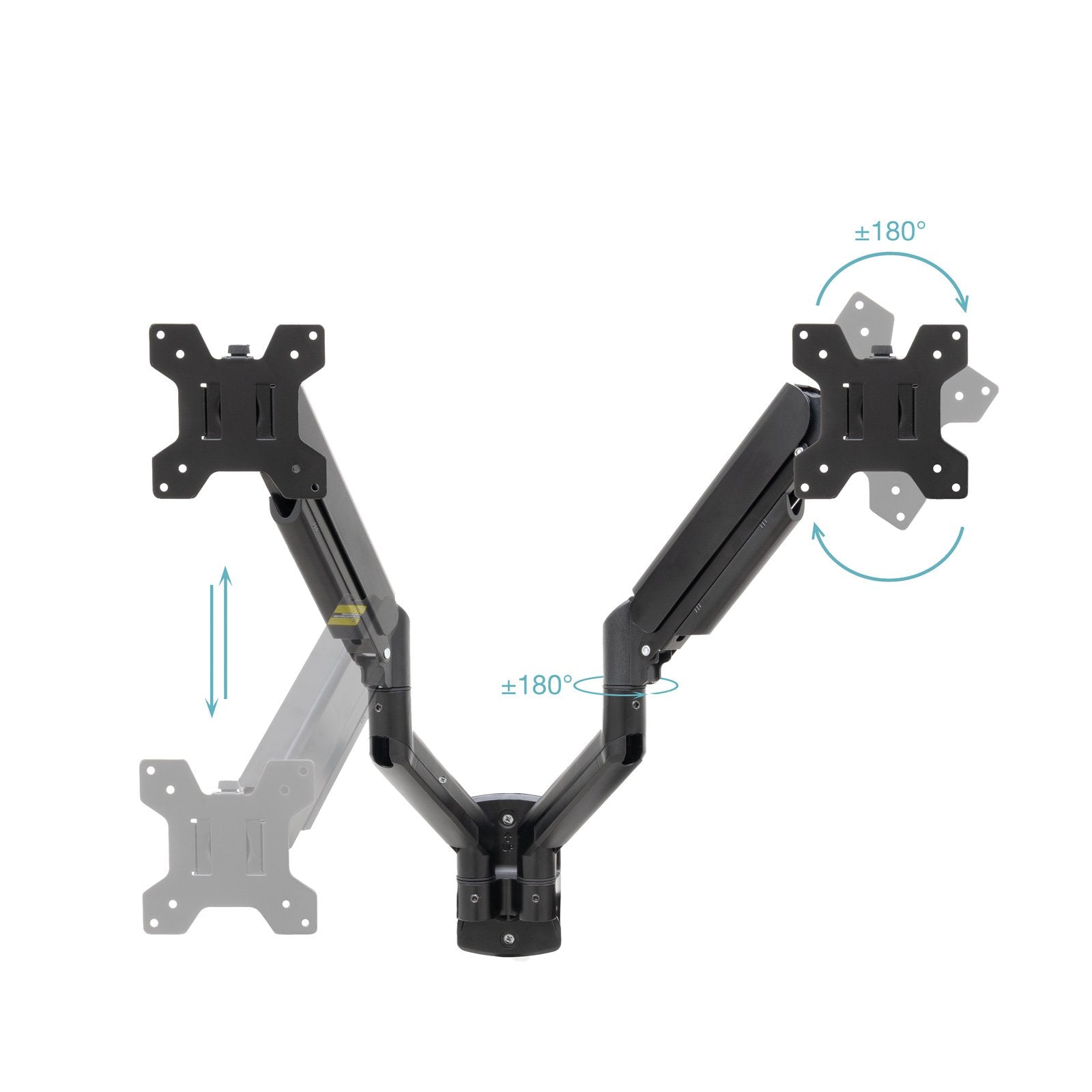 Soporte Pared Tooq Pant. Gira Incli 2 Brazos 13-34 Negr
