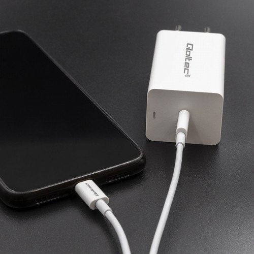 Qoltec 52359 Usb 2.0 Tipo C Cable Usb 2.0 Tipo C 60w Qc 3.0 Pd 1m White