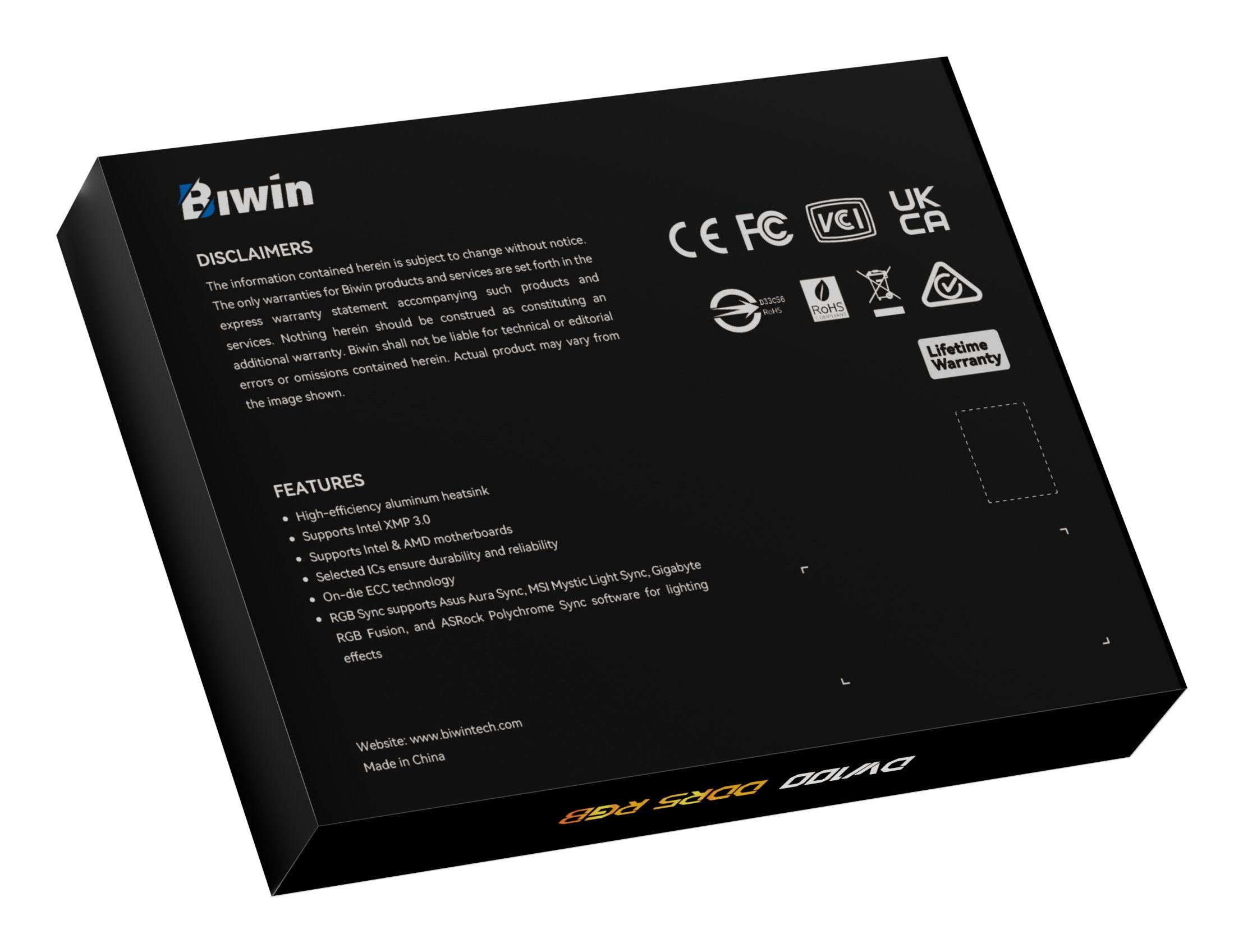 EAN 6955914623316 - Biwin DW100 módulo de memoria 32 GB 2 x 16 GB DDR5 6000 MT/s 288-pin DIMM ECC imagen 13