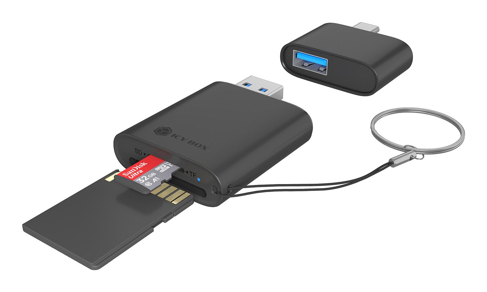 Icy Box Ib-Cr204-Cu3 2-In-1 Usb 3.2 Gen 1 Card Reader