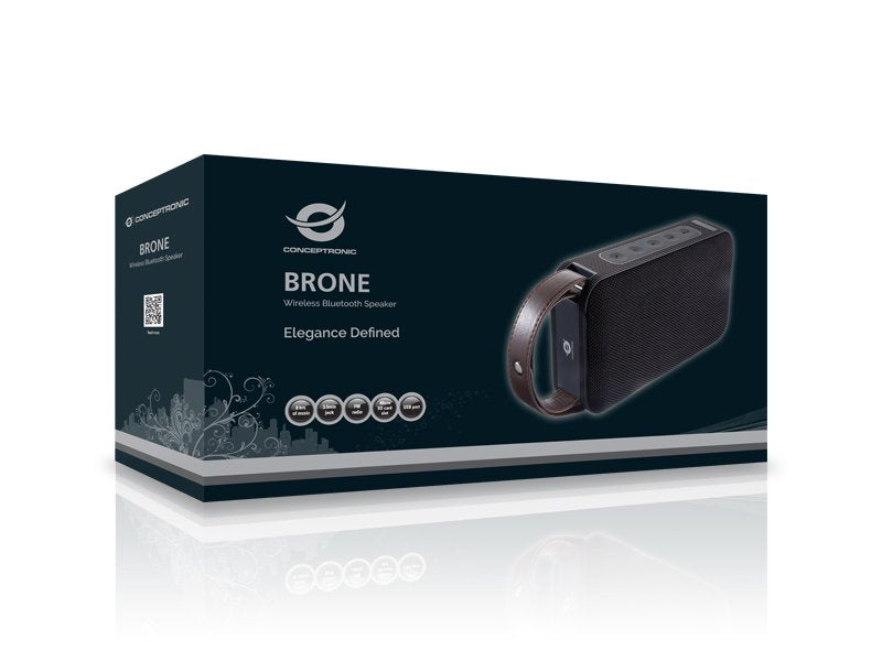 Conceptronic Altavoz Portatil 10w EstaReo Negro Bronce Brone 01b