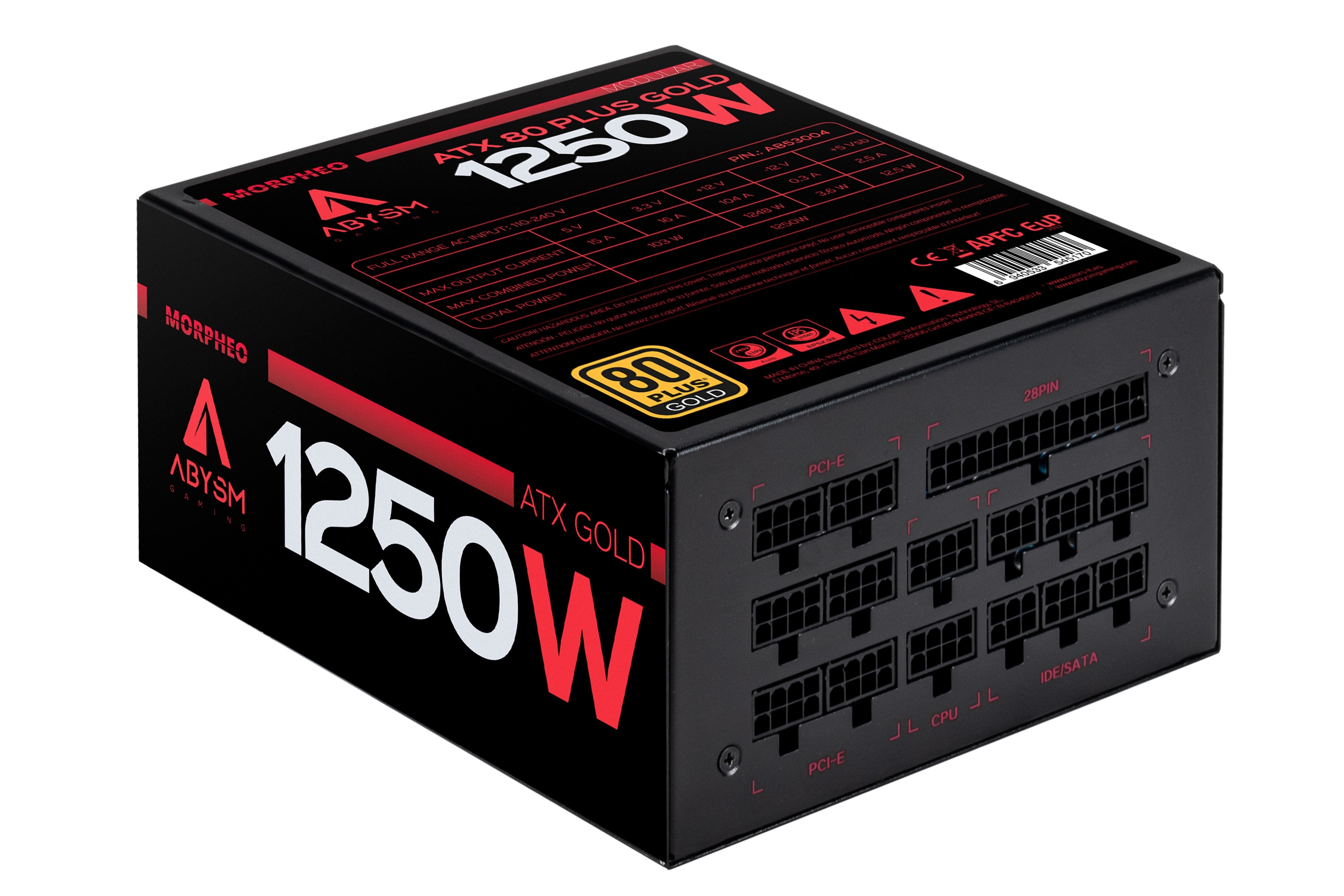 EAN 6940533545170 - ABYSM Morpheo ATX 1250W Full Modular unidad de fuente de alimentación Negro imagen 2
