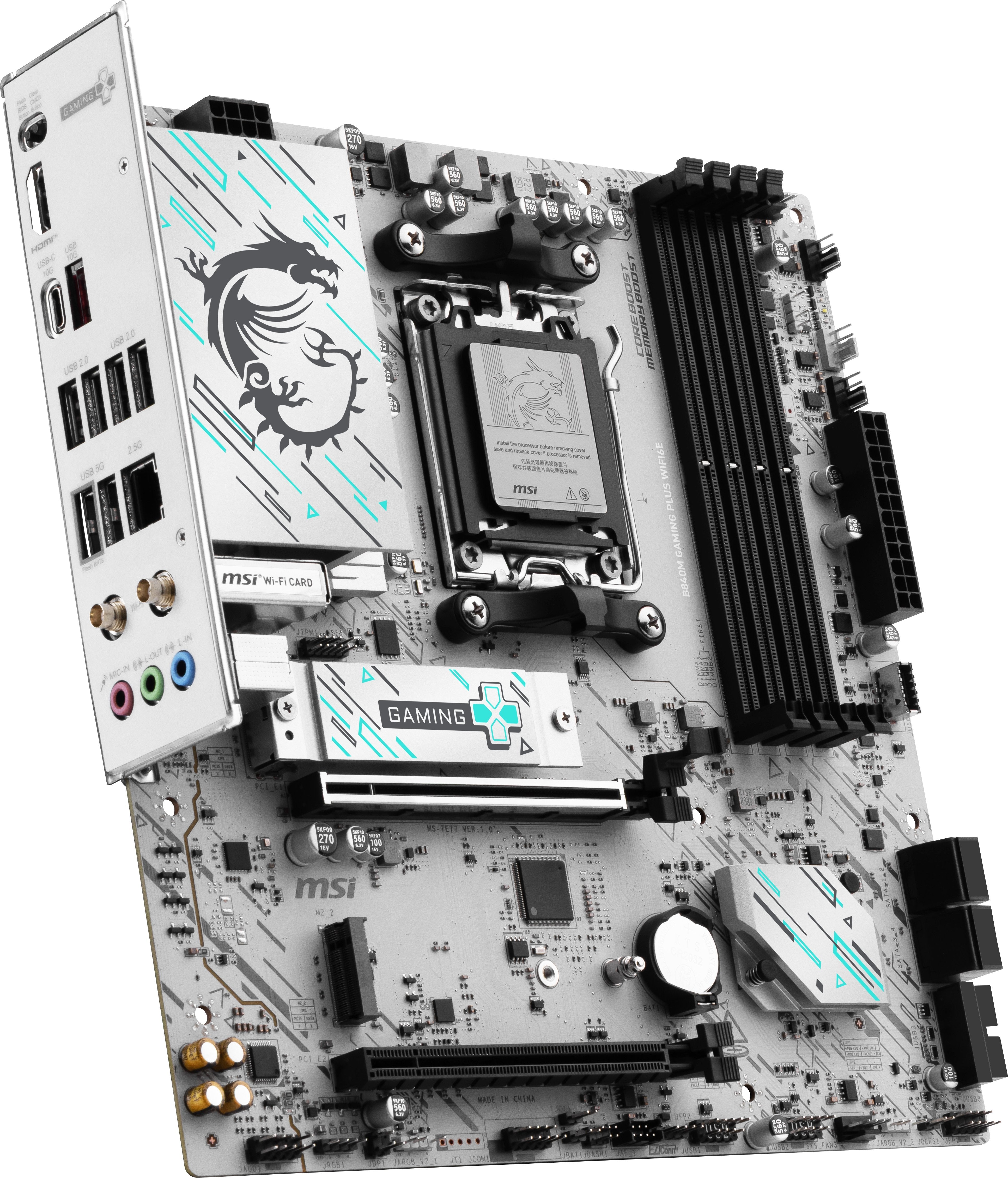 EAN 4711377361811 - MSI B840M GAMING PLUS WIFI6E placa base AMD B840 Zócalo AM5 micro ATX imagen 4