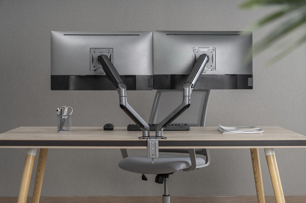 EAN 8716309127714 - Gembird MA-DA2-05 soporte para monitor 81,3 cm (32") Escritorio Gris imagen 9