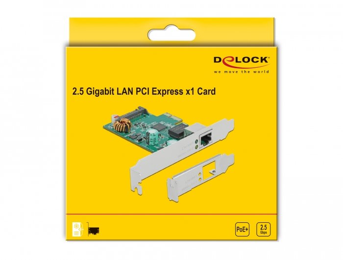 Delock Tarjeta Pci Express X1 -> 1 X Rj45 2,5 Gigabit Lan Poe+ Rtl8125