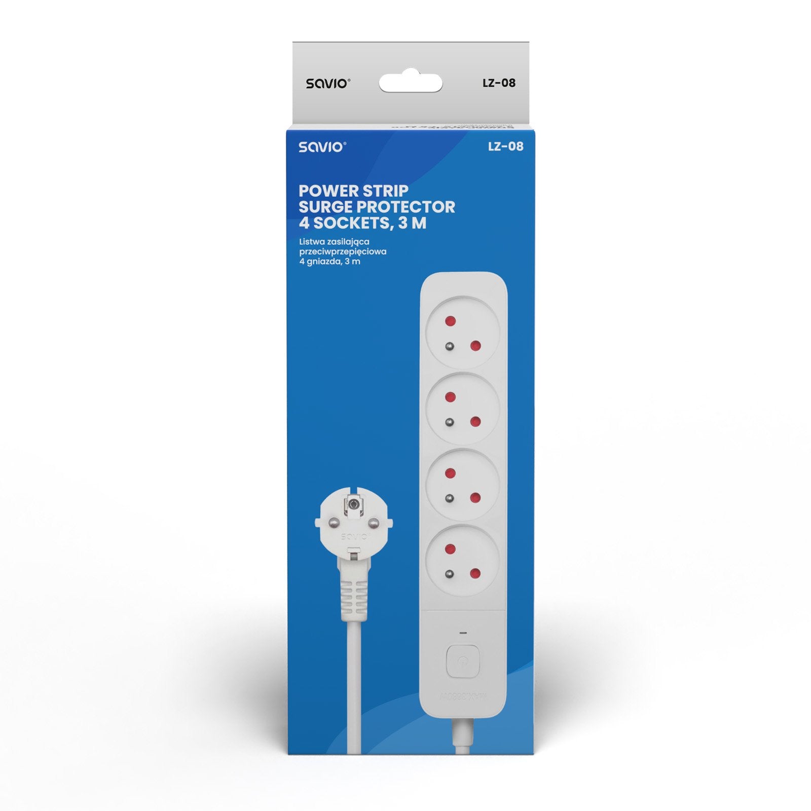 Power Strip 4-Way Savio