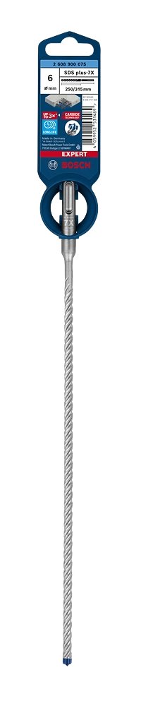 Broca Expert Hammerbohrer Sds-Plus-7x, Ø 6mm Arbeitslänge 250mm