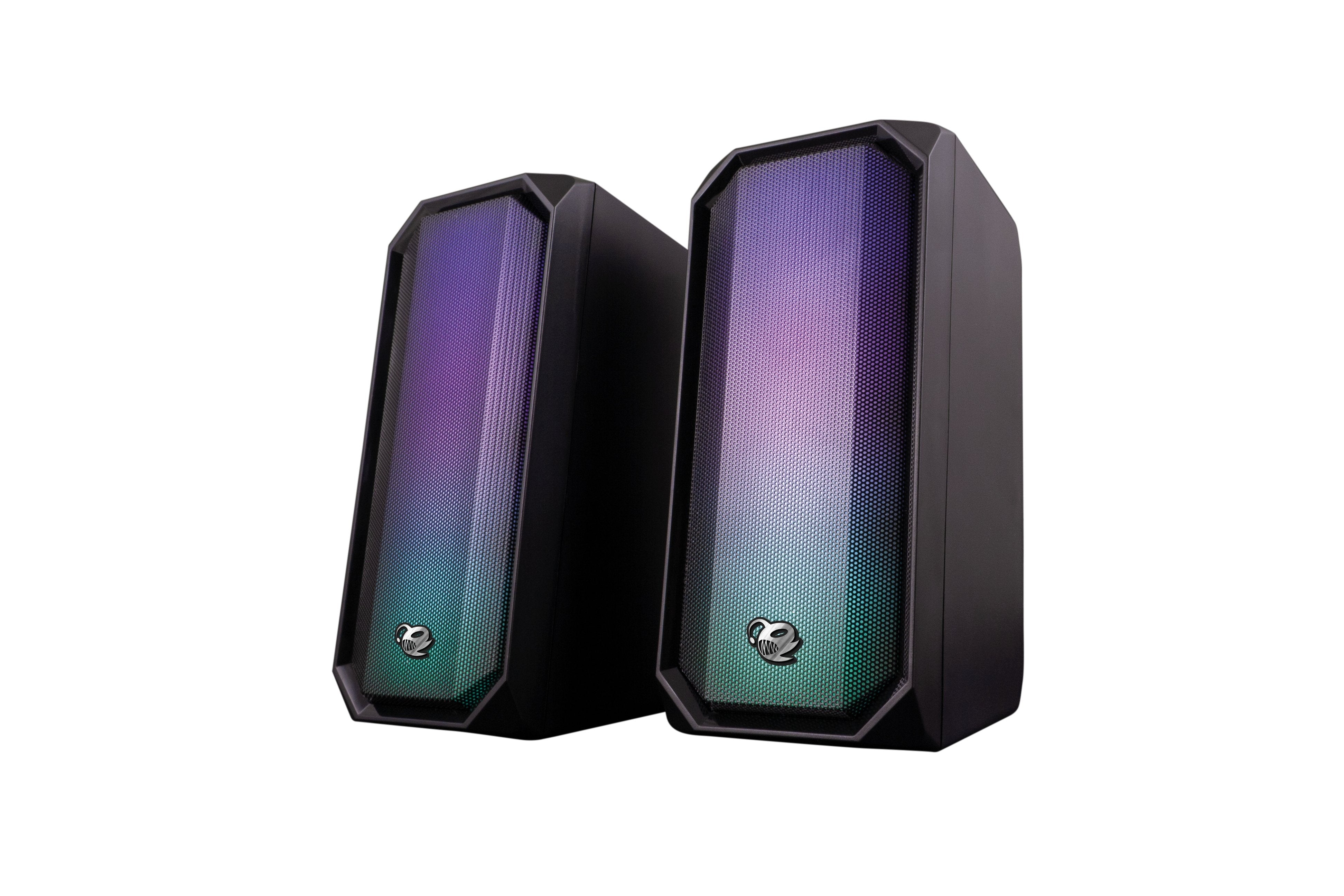 Coolbox Altavoces R205 2.0 Rgb Negro + Mando Dg-Alb-R205