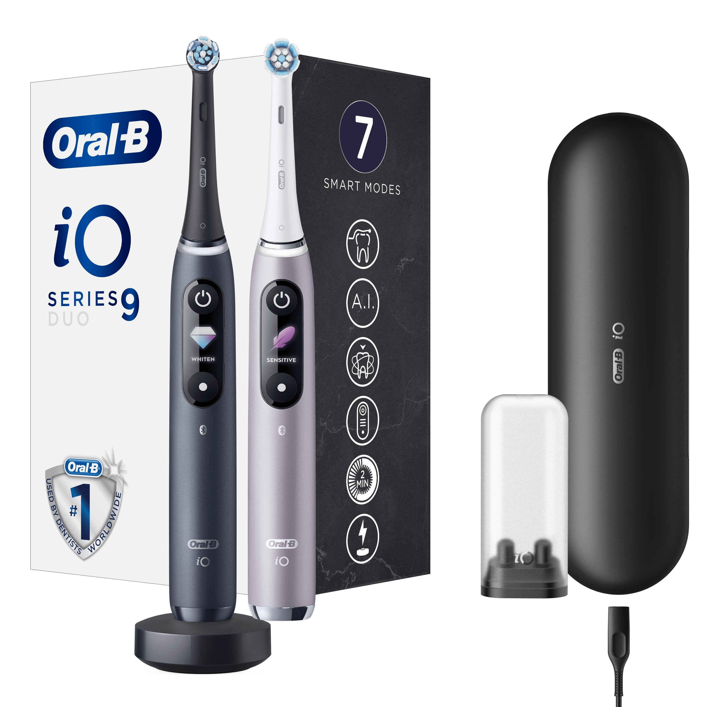 EAN 4210201411550 - Oral-B iO 80363731 cepillo eléctrico para dientes Adulto Cepillo dental oscilante Negro, Plata imagen 9