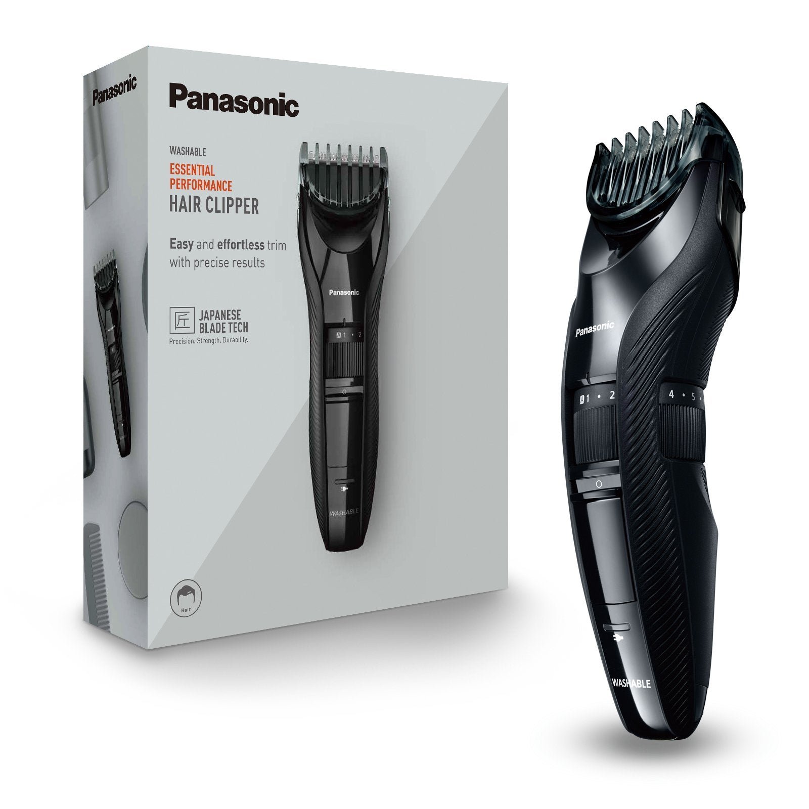 Cortadora De Pelo Panasonic Er-Gc53-K503, Tiempo De Funcionamiento 40 Min, Tiempo De Carga 8 H, Negra
