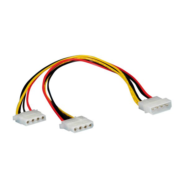 Roline Y-Cable 4 Pol. Hdd 2x 4 Pol. Hdd 0,3m