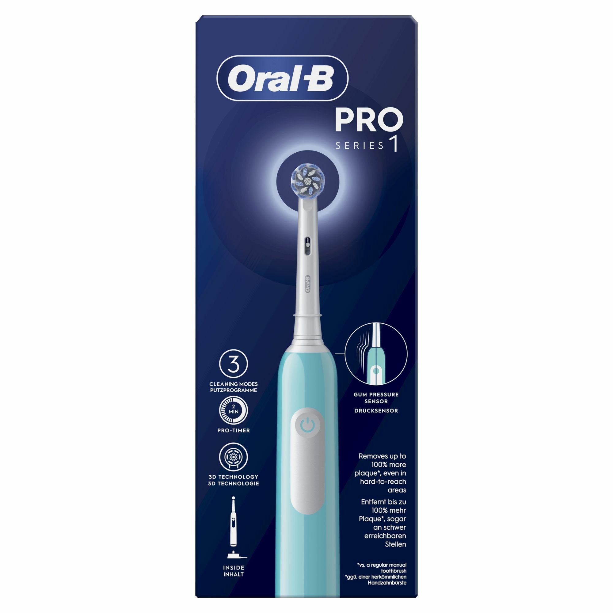 EAN 8700216013116 - Oral-B Pro 1 Sensitive Clean Adulto Cepillo dental oscilante Azul imagen 2