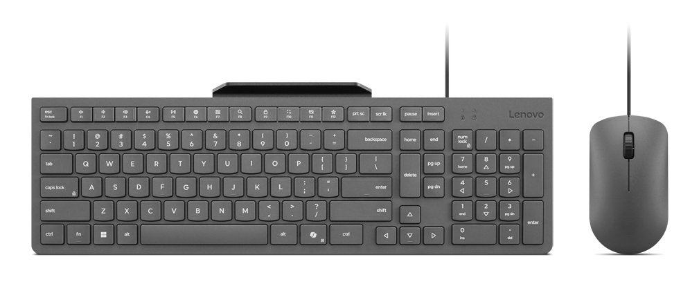 EAN 0195892110583 - Lenovo GX31R09775 teclado Ratón incluido Hogar / Oficina USB Inglés de EE. UU. Gris imagen 1