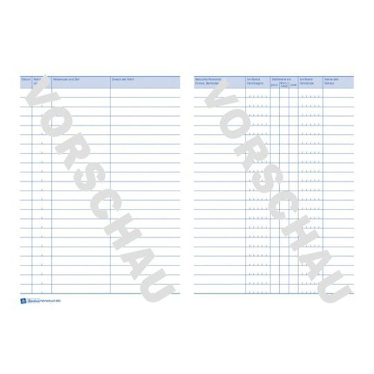 Avery Zweckform Fahrtenbuch - 40 Hoja - A5 (148 X 210 Mm)