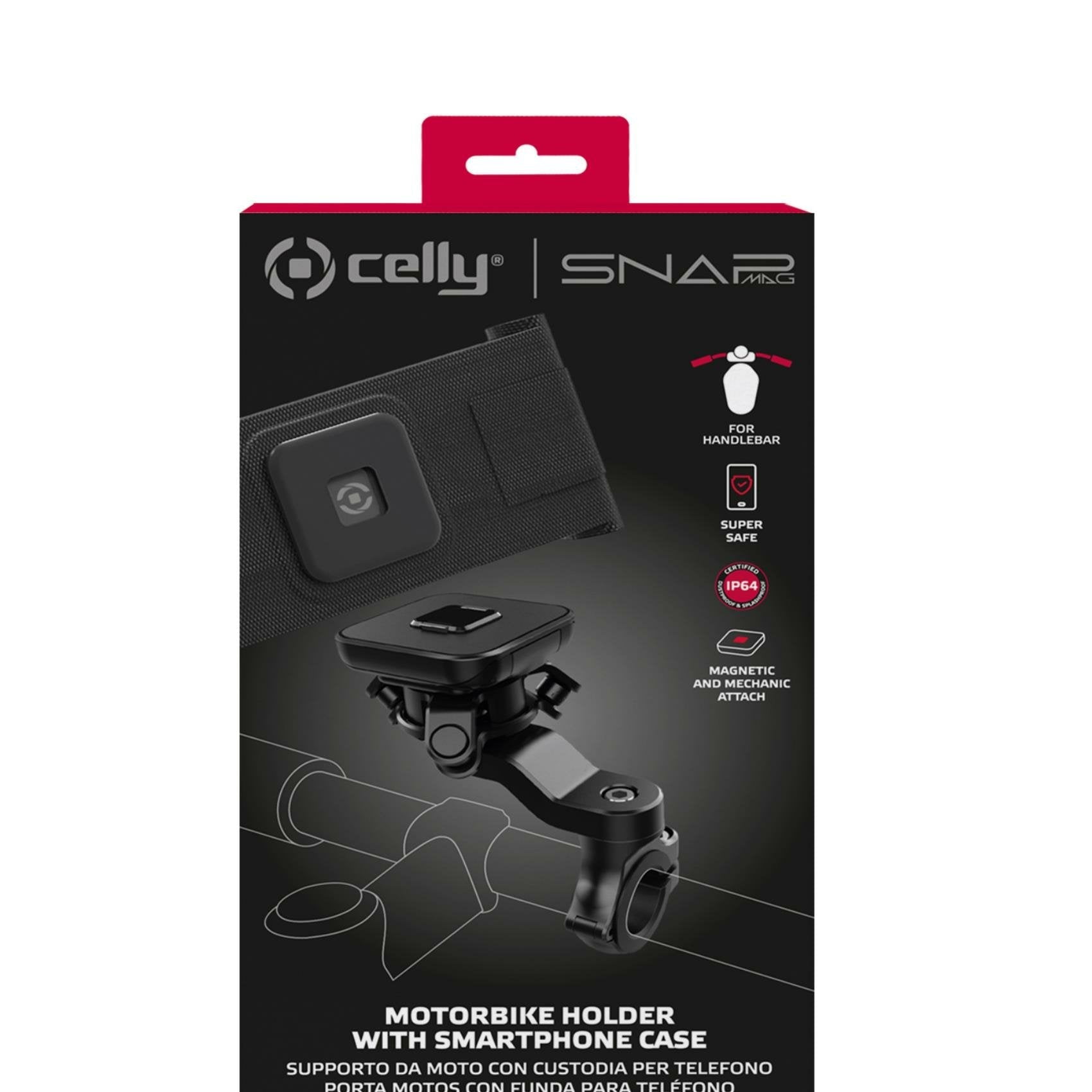 Soporte Celly Snapmagflexbk Martphone, Tablet/Umpc Negro