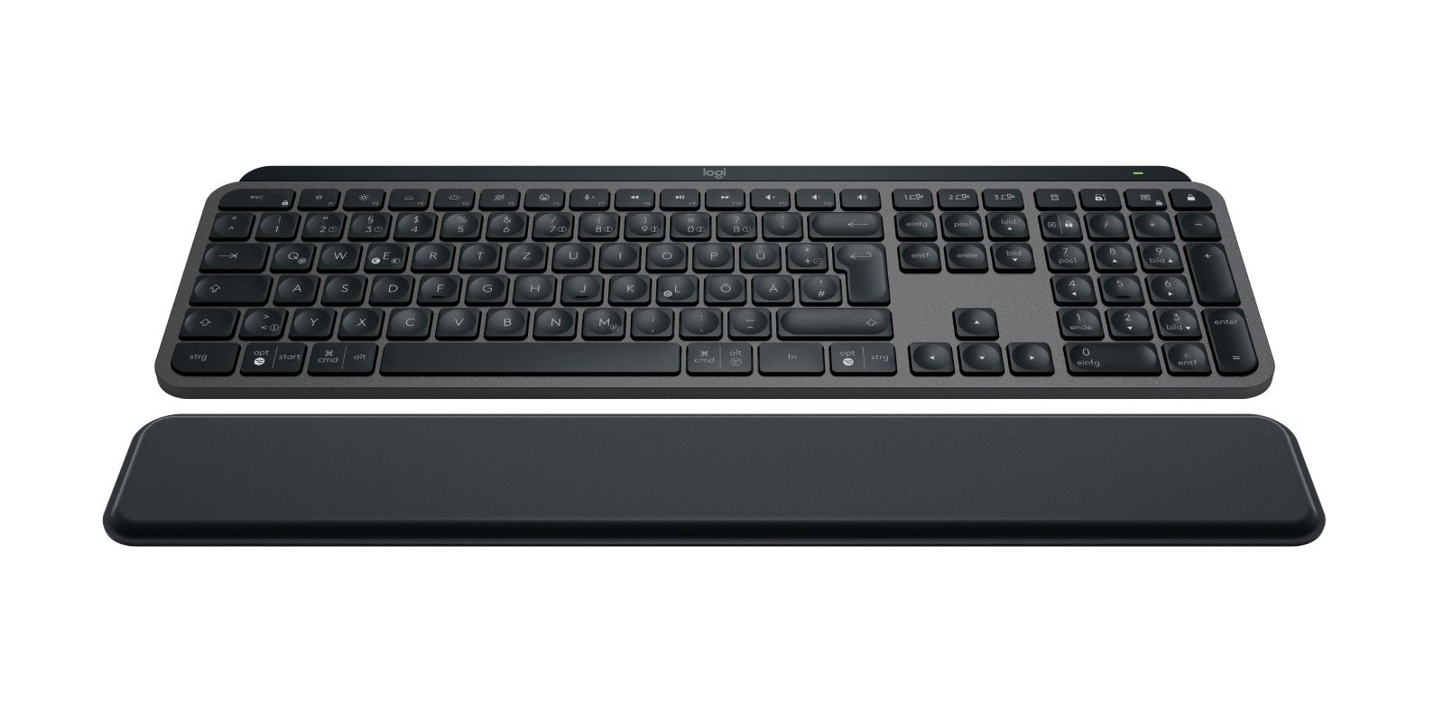 Teclado Alemán Logitech Mx Keys S Rf Wireless + Bluetooth Qwertz Grafito