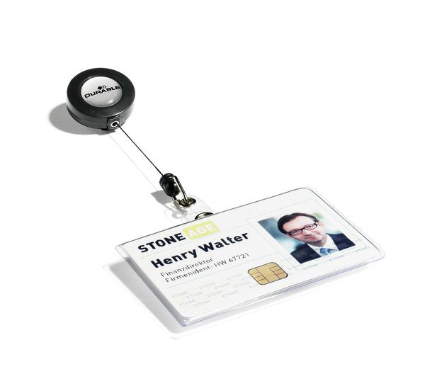 Durable Portatarjetas De Identificación Horizontal Jojo F 1 Tarjeta De Identificación De Empresa, Pack De 10