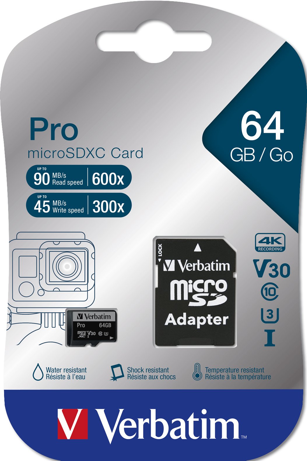 EAN 0023942470427 - Verbatim Pro 64 GB MicroSDXC UHS Clase 10 imagen 3