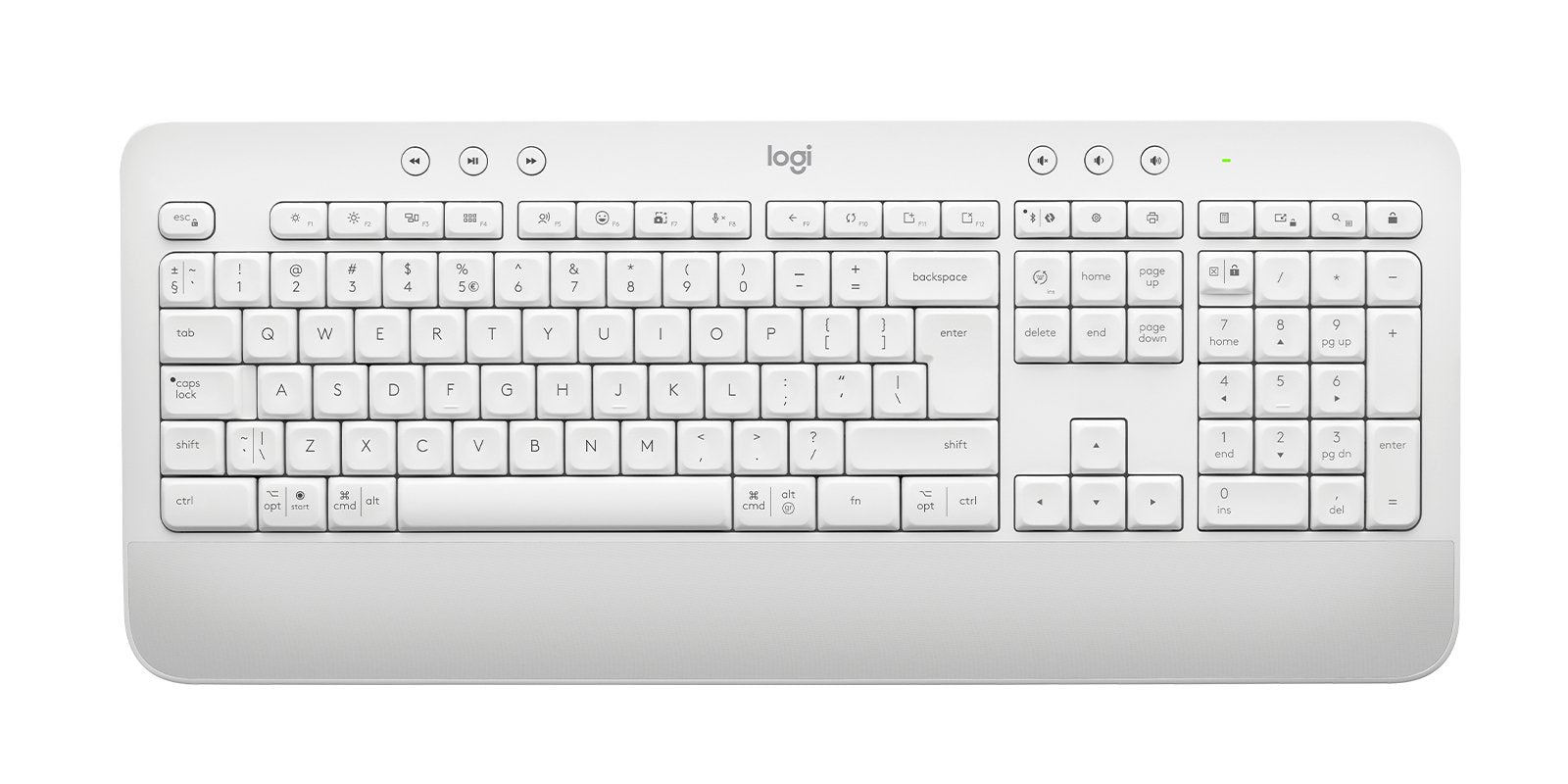 Teclado Ingles Logitech Signature Mk650 Ratón Incluido Rf Wireless + Bluetooth Qwerty Internacional De Ee.Uu. Blanco