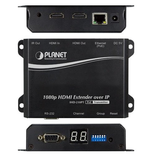 EAN 4711605282505 - PLANET IHD-210PT extensor audio/video Transmisor de señales AV Negro imagen 5