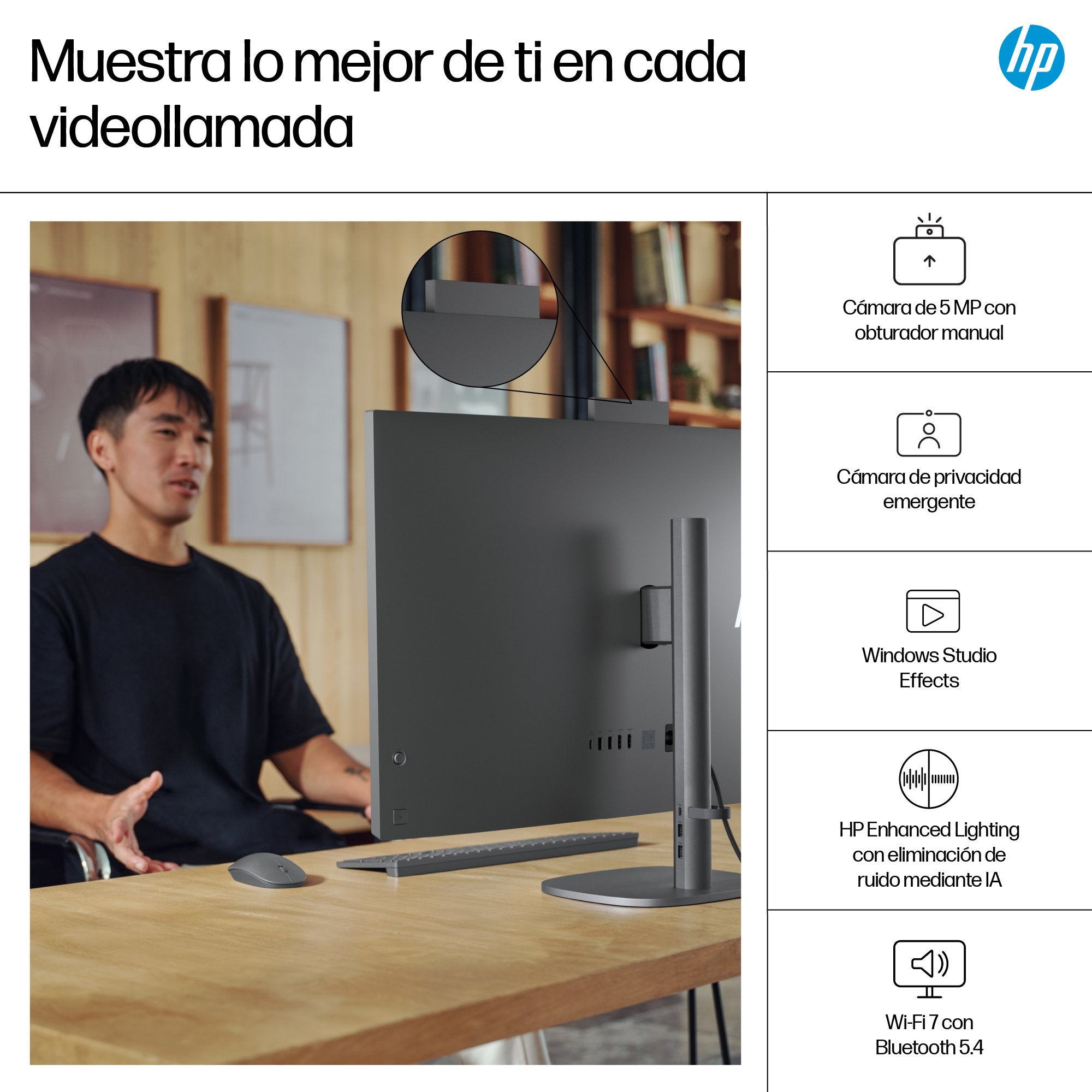EAN 199896764988 - HP OmniStudio X All-in-One Desktop Next Gen AI 32-c1009ns PC Copilot+ PC Intel Core Ultra 7 258V 80 cm (31 imagen 7