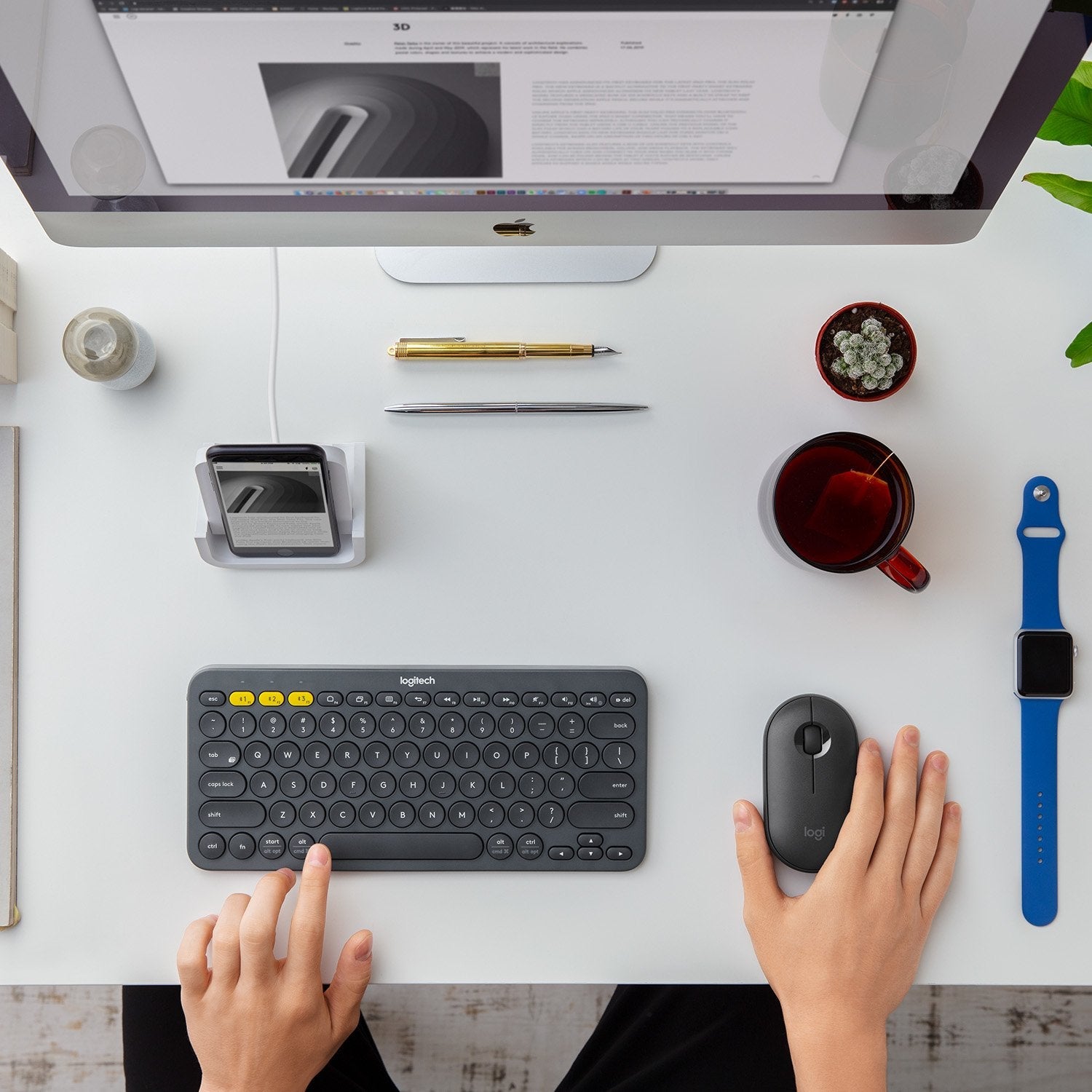 Ratón Inalámbrico Logitech Pebble M350 Grafito 910-005718