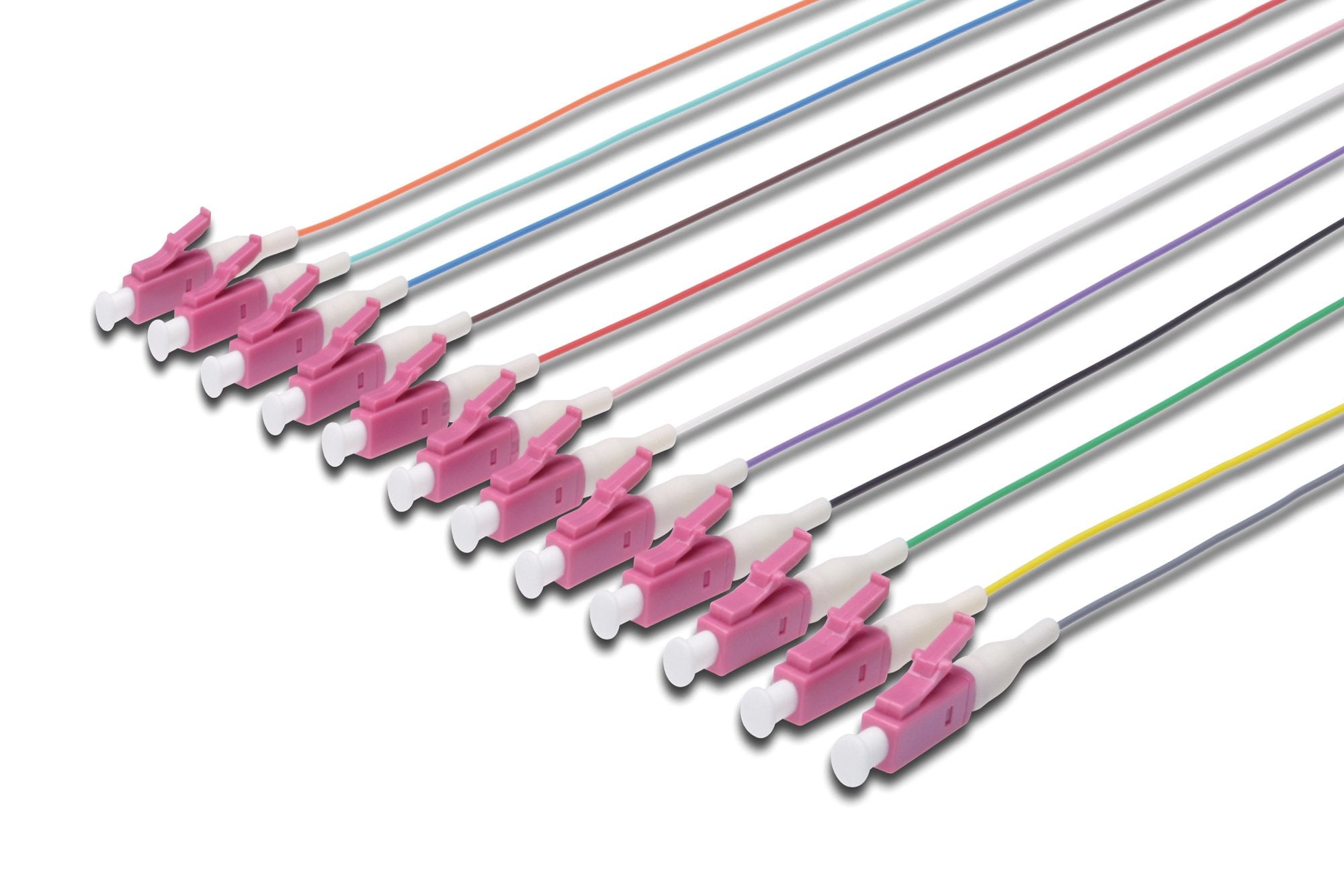 Digitus Color Sólido Lc Simplex Om4 Pigtails, Cable Multicolor, Paquete De 12 Dk-25332-02-4