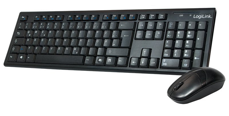 Teclado Aleman Logilink Id0104 Rf Inalámbrico Qwertz Negro