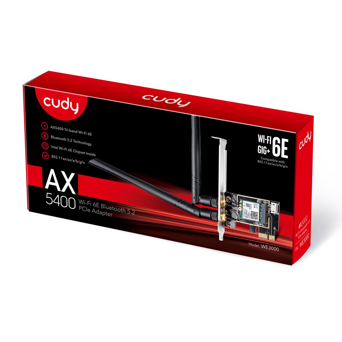 Adaptador Cudy Ax5400 Wifi 6e Pci Express Adapter We3000
