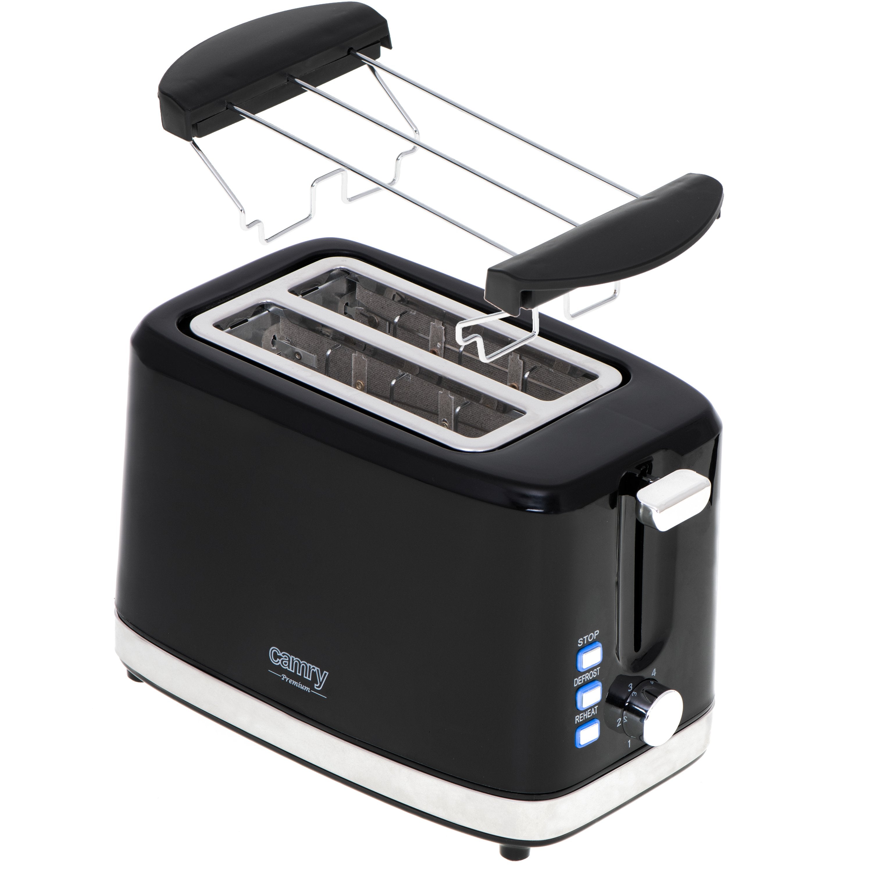 EAN 5903887800150 - Camry Premium CR 3218 tostadora 6 2 rebanada(s) 900 W Negro, Plata imagen 2