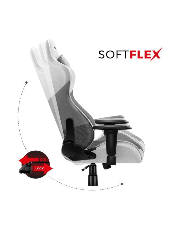 EAN 5903796012989 - Huzaro Force 6.2 Silla para videojuegos de PC Asiento (de seguridad) de butaca Gris, Blanco imagen 16