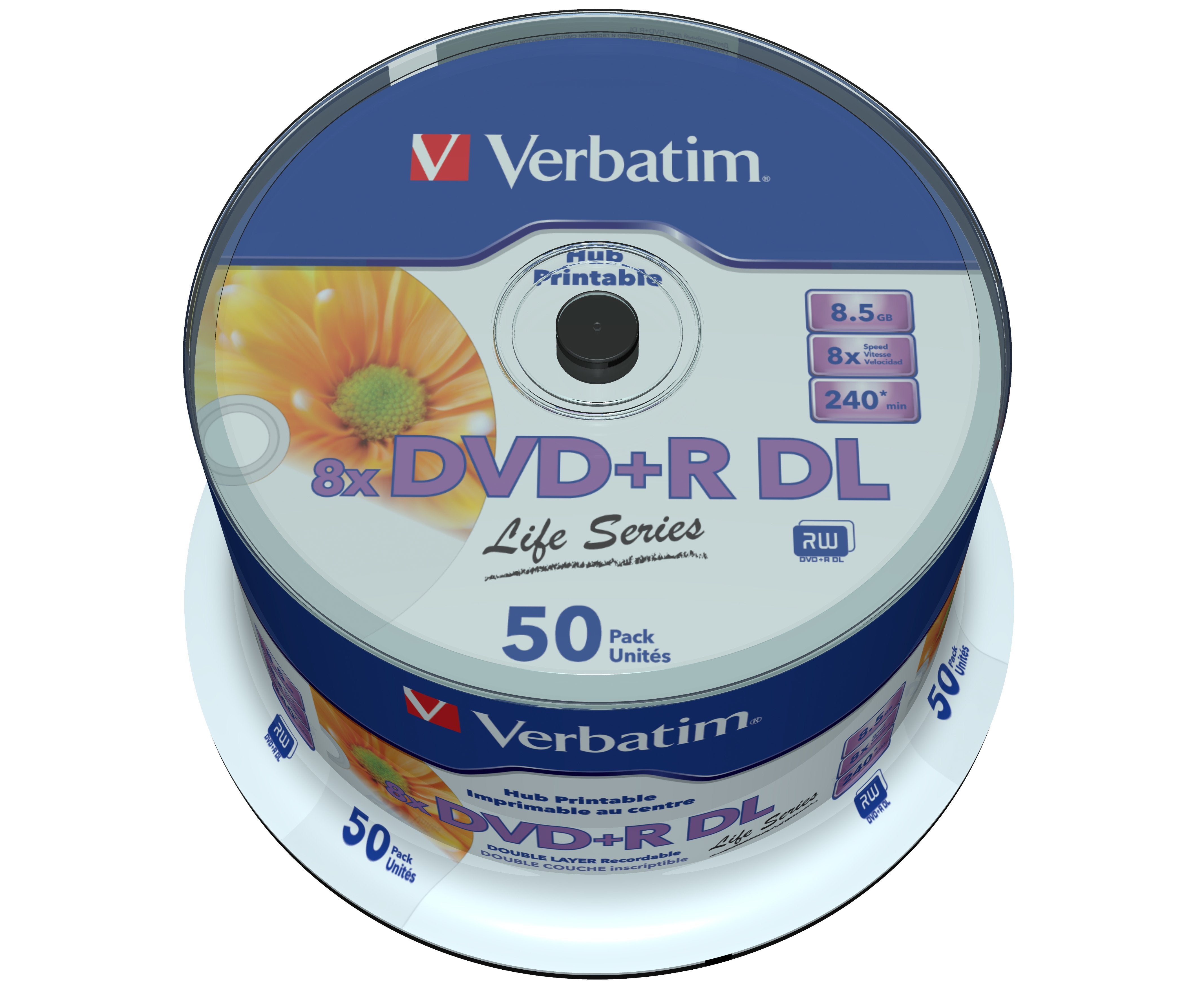 EAN 0023942976936 - Verbatim 97693 DVD en blanco 8,5 GB DVD+R DL 50 pieza(s) imagen 2