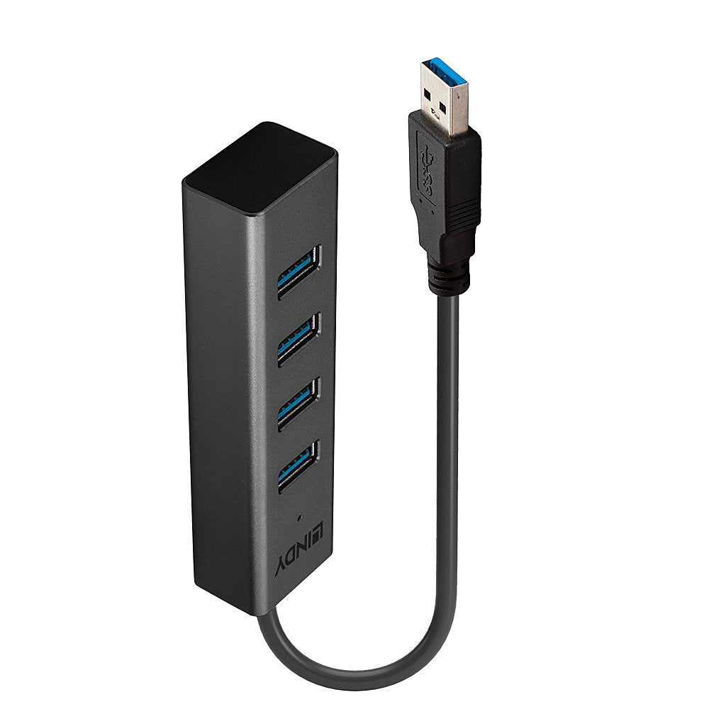 EAN 4002888433242 - Lindy 43324 hub de interfaz USB 3.2 Gen 1 (3.1 Gen 1) Type-A 5000 Mbit/s Negro imagen 1
