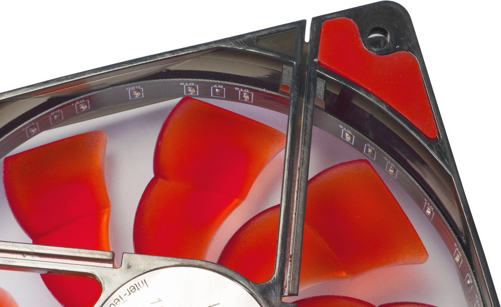 EAN 4260455642057 - Inter-Tech L-12025 Carcasa del ordenador Ventilador 12 cm Negro, Rojo imagen 3