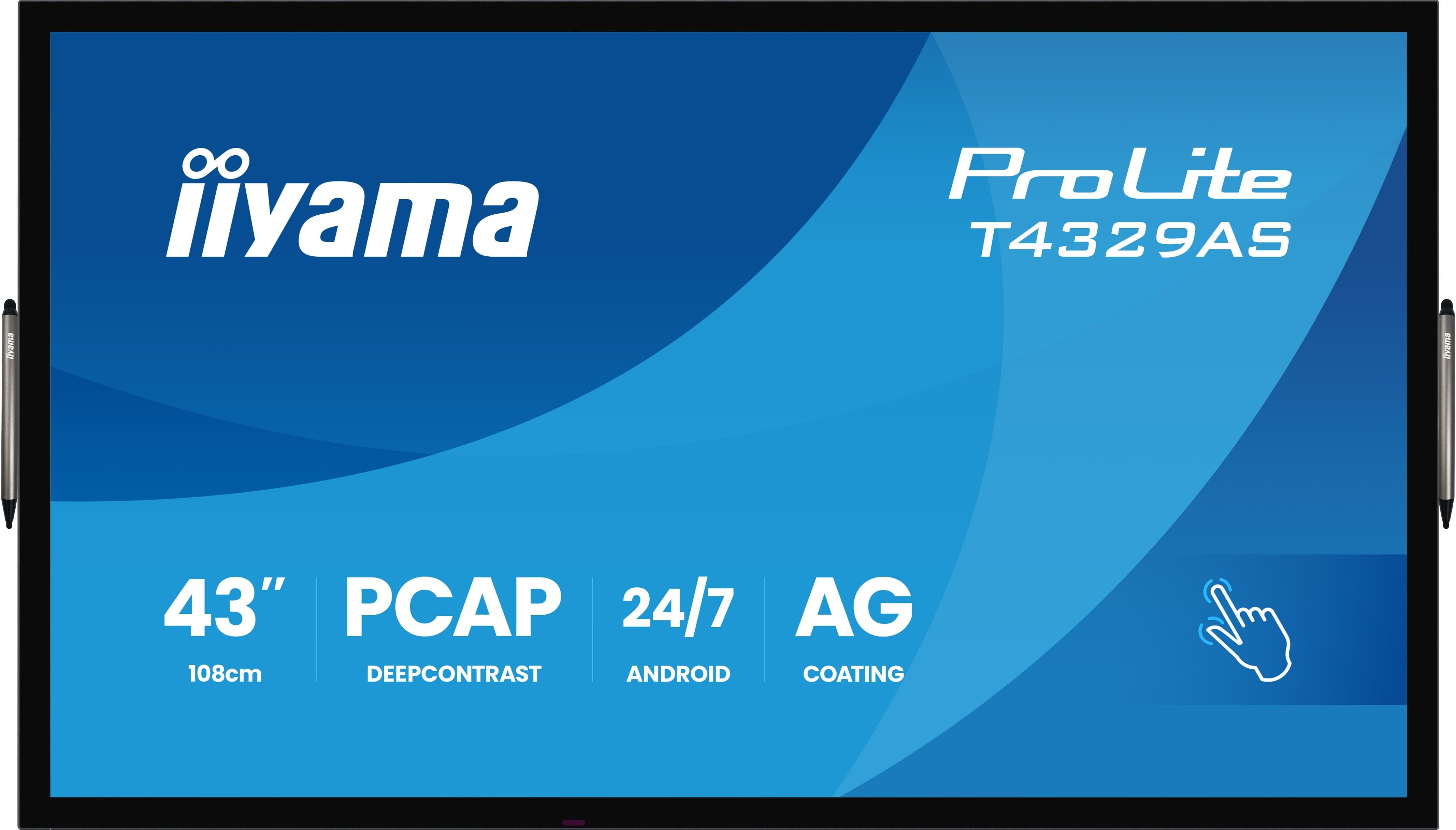 EAN 4948570125579 - iiyama T4329AS-B1AG pantalla para PC 108 cm (42.5") 3840 x 2160 Pixeles 4K Ultra HD LED Pantalla táctil N imagen 3