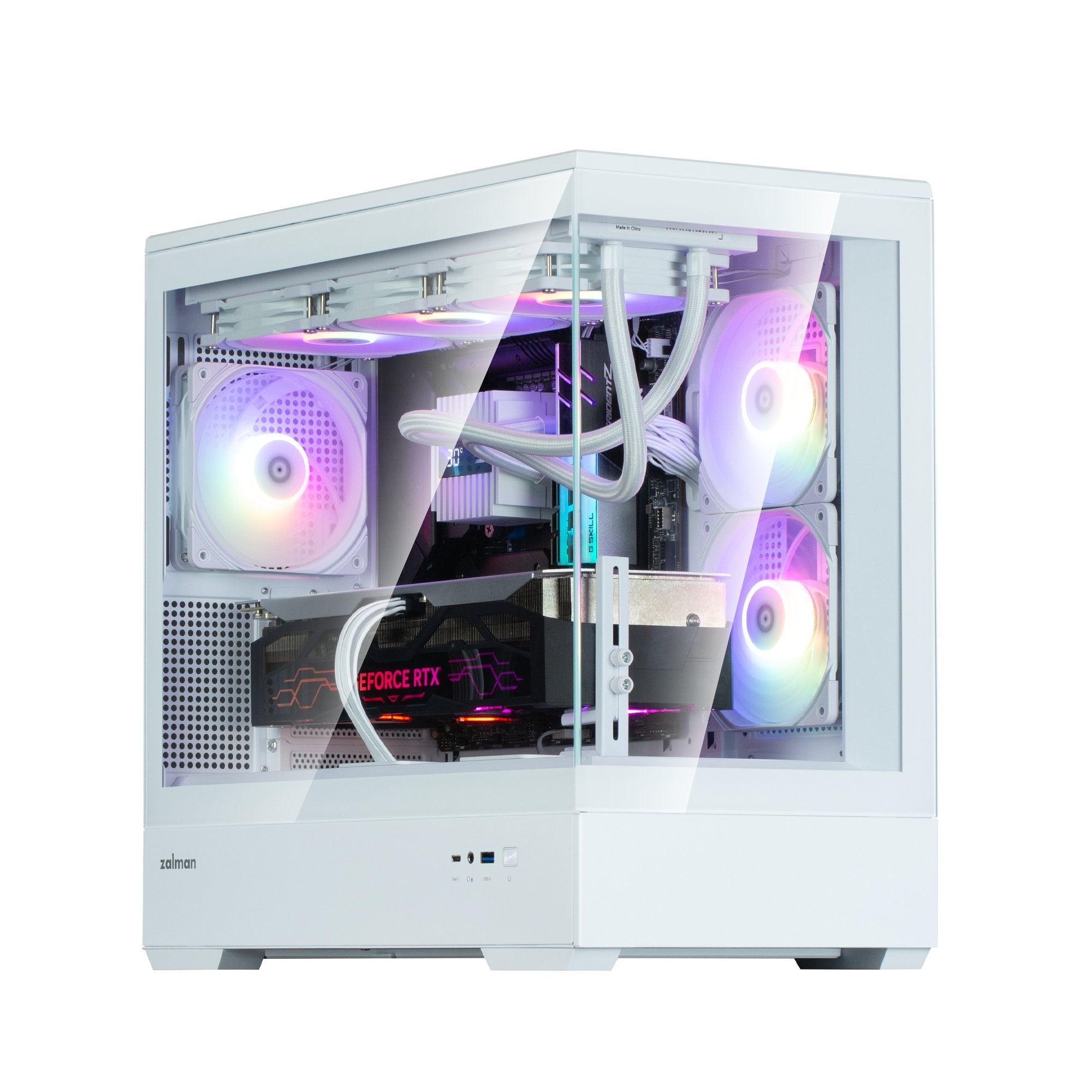 Caja Pc Zalman P30 V2 Microatx Mini Tower 3 Fansrgb Wh